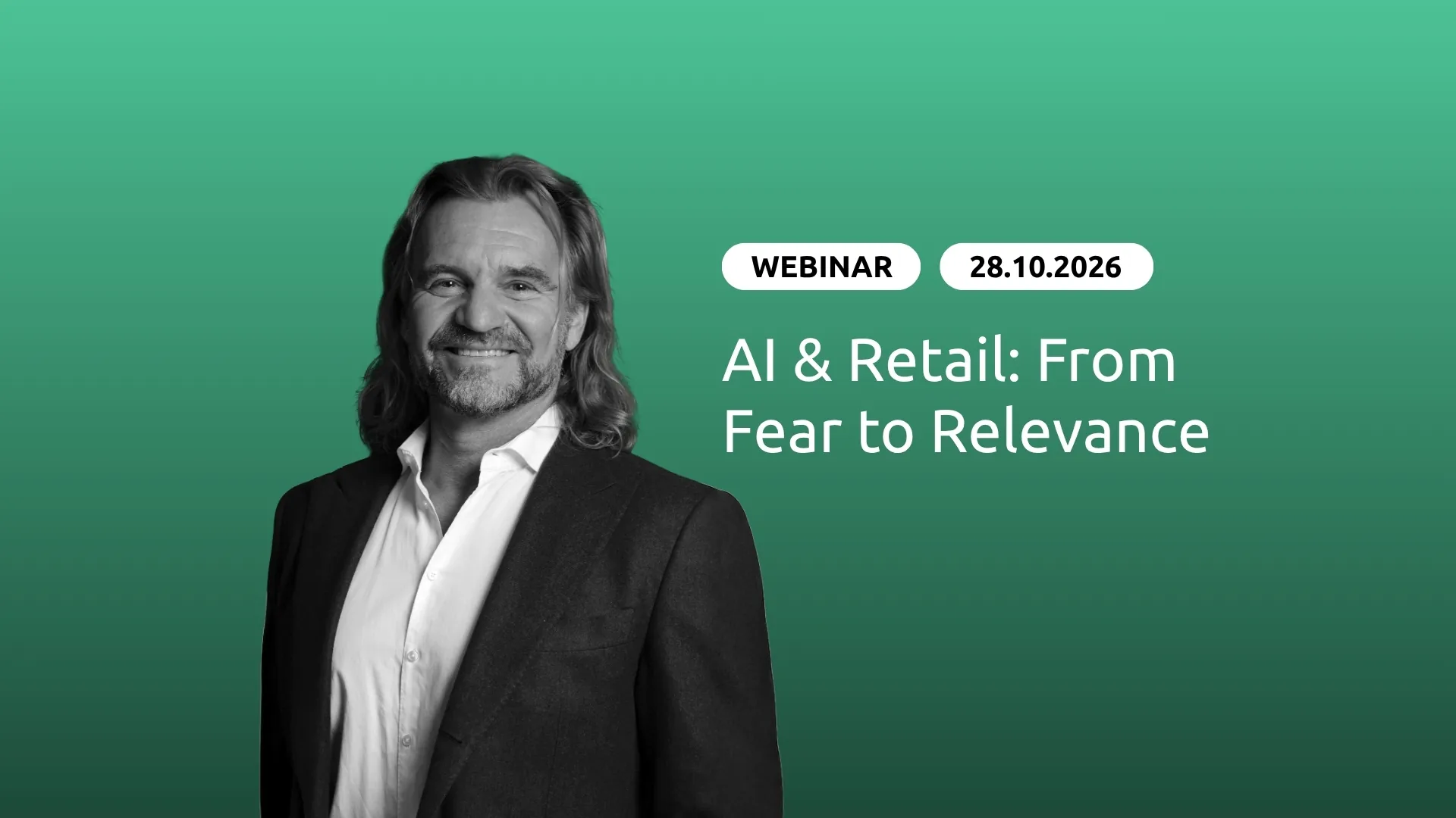 Wolfgang Gruschwitz auf dem Webinar am 28.10.2026 zum Thema AI & Retail: From Fear to Relevance
